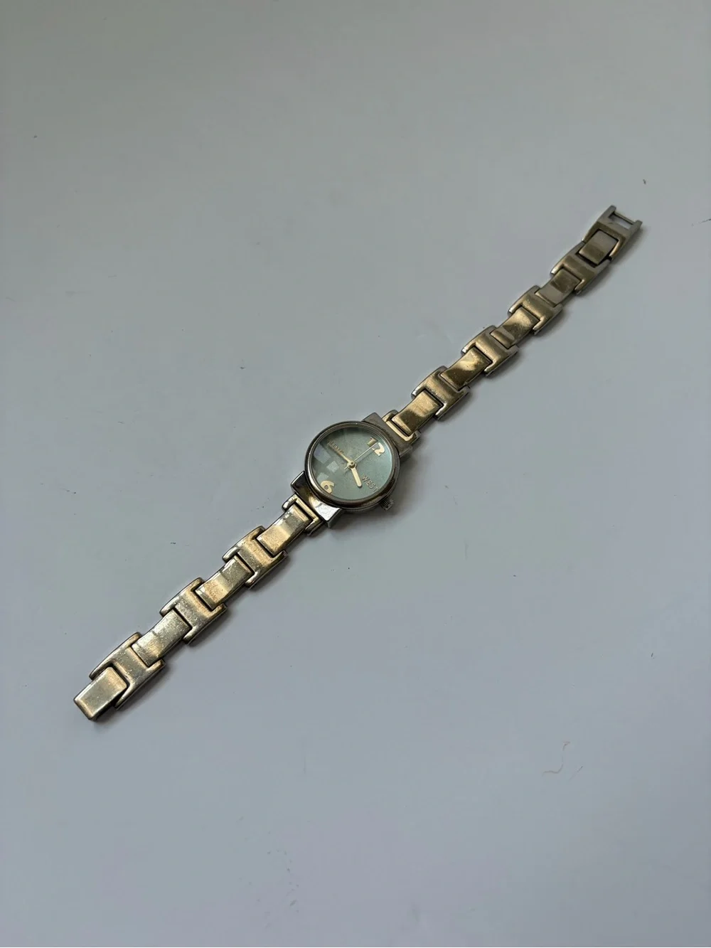 Silver-Tone Nine West Ladies Watch with Mint Dial, New Battery, Works!